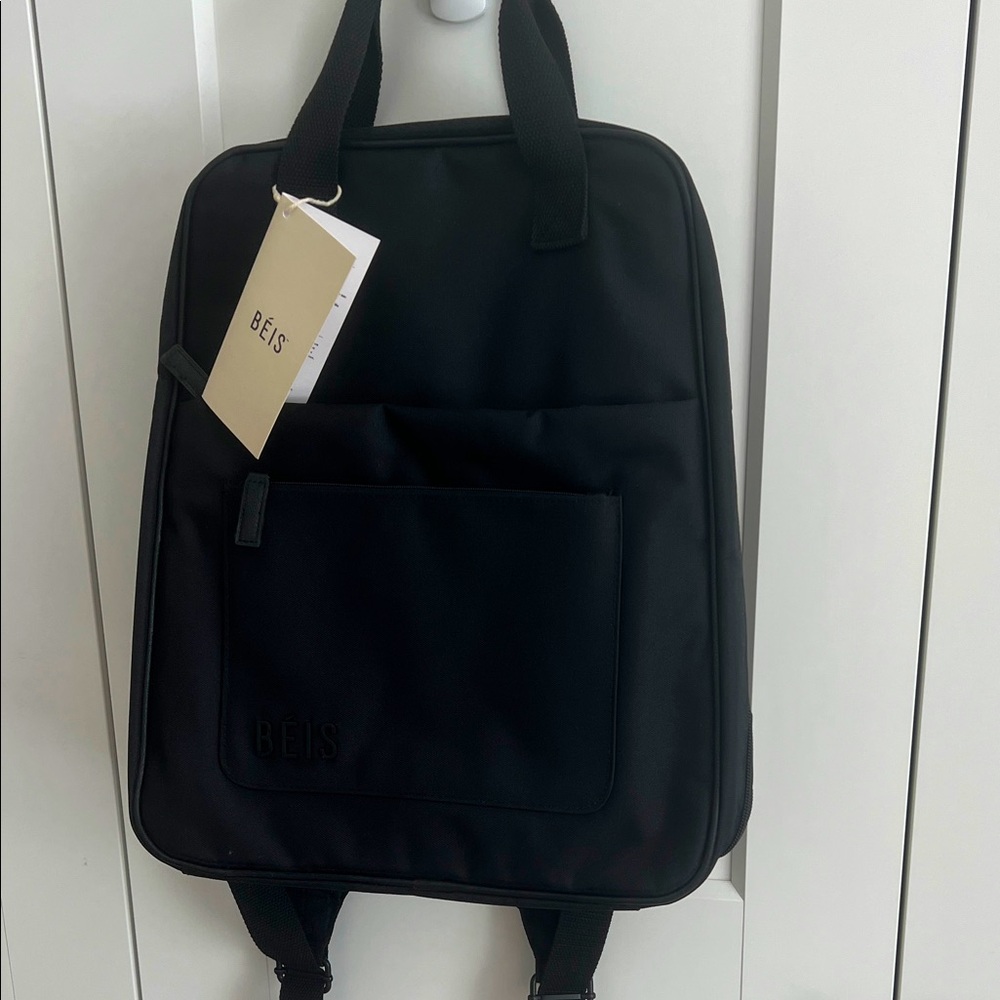 BEIS Expandable Backpack in Black